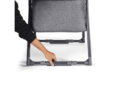 Ickle Bubba Mini Rocker Crib - Space Grey | Baby Snooze