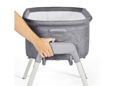 Ickle Bubba Drift Gliding Crib - Ash Grey | Baby Snooze