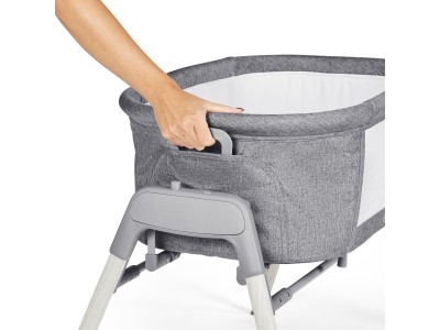 Ickle Bubba Drift Gliding Crib - Ash Grey | Baby Snooze