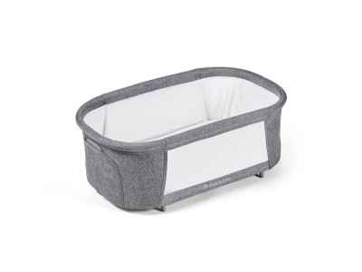 Ickle Bubba Drift Gliding Crib - Ash Grey | Baby Snooze