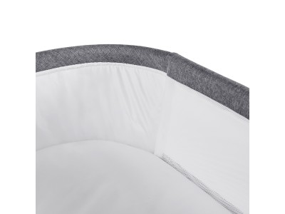 Ickle Bubba Drift Gliding Crib - Ash Grey | Baby Snooze