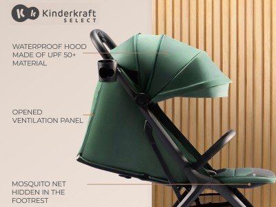 NUBI 2 Compact Stroller - Mistic Green | Kinderkraft