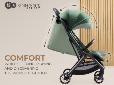 Kinderkraft NUBI 2 Compact Stroller - Sand Beige | Baby Snooze