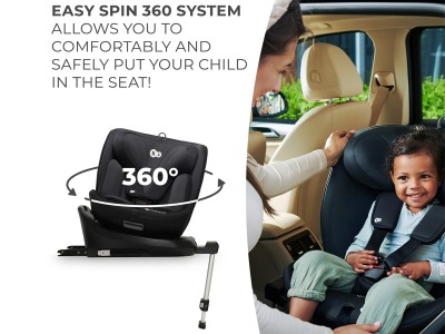 Kinderkraft I-360 rotational i-Size Car Seat - Black | Baby Snooze