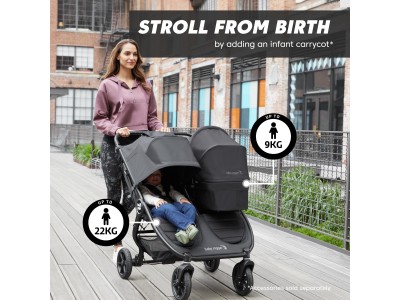City Mini GT2 Double All-Terrain Double Pushchair - Opulent Black