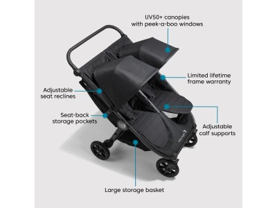 City Mini GT2 Double All-Terrain Double Pushchair - Opulent Black