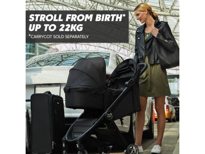 City Tour 2 Travel Stroller - Pitch Black | Baby Jogger