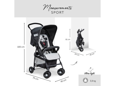Hauck Sport Pushchair - Mickey Stars | Baby Snooze
