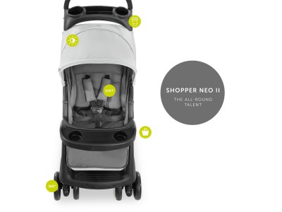 Hauck Shopper Neo II Pushchair - Grey | Baby Snooze