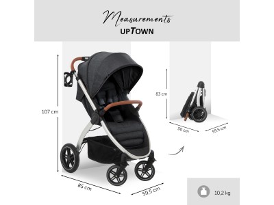 Hauck Uptown Pushchair - Black | Baby Snooze
