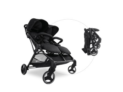 Hauck Swift X Duo Double Pushchair - Black | Baby Snooze