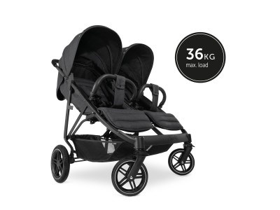 Hauck Duett 2 Tandem Double Pushchair - Black | Baby Snooze
