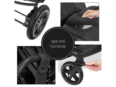 Hauck Duett 2 Tandem Double Pushchair - Black | Baby Snooze