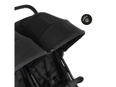 Hauck Duett 2 Tandem Double Pushchair - Black | Baby Snooze