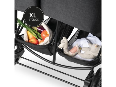 Hauck Duett 2 Tandem Double Pushchair - Black | Baby Snooze