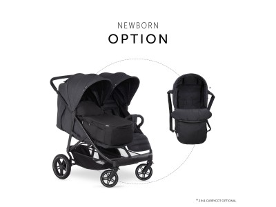 Hauck Duett 2 Tandem Double Pushchair - Black | Baby Snooze