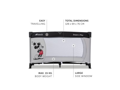 Hauck Disney Dream N Play - Mickey Stars | Travel Cot