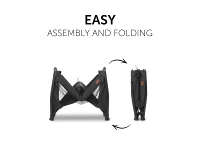 Hauck Play N Relax Center - Melange Black | Travel Cot