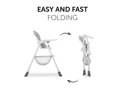 Hauck Disney Sit N Fold - Mickey Mouse Grey | Toddler highchair