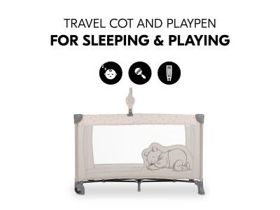 Hauck Dream N Play Go Pooh Rainbow Beige | Travel Cot