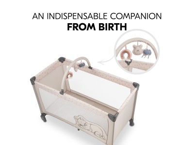 Hauck Dream N Play Go Pooh Rainbow Beige | Travel Cot