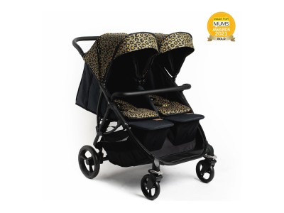 Roma Gemini Double Buggy - Khaki Leopard | Baby Snooze