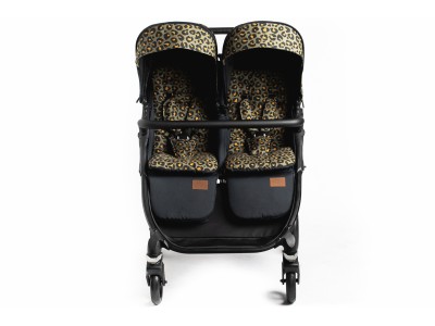 Roma Gemini Double Buggy - Khaki Leopard | Baby Snooze