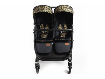 Roma Gemini Double Buggy - Khaki Leopard | Baby Snooze