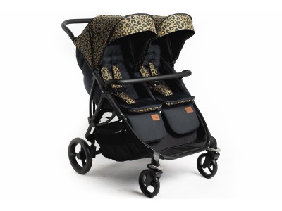 Roma Gemini Double Buggy - Khaki Leopard | Baby Snooze