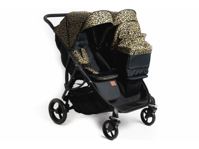 Roma Gemini Double Buggy - Khaki Leopard | Baby Snooze