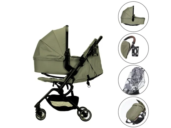 Didofy Aster 2 compact pushchair 2 in 1 - Olive