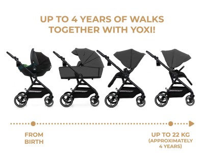YOXI 2 in 1 pushchair - Moonlight Grey | Kinderkraft