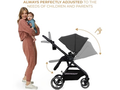 YOXI 2 in 1 pushchair - Moonlight Grey | Kinderkraft