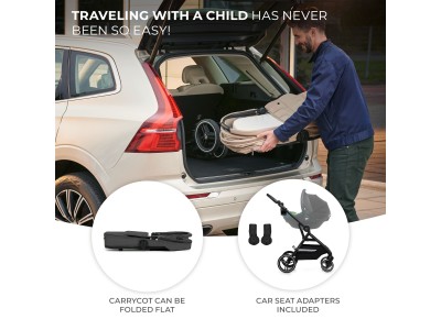 YOXI 2 in 1 pushchair - Moonlight Grey | Kinderkraft