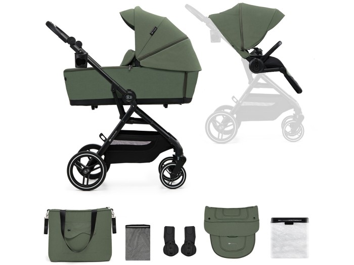Kinderkraft YOXI 2 in 1 pushchair - Mystic Green | Baby Snooze