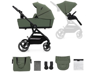 Kinderkraft YOXI 2 in 1 pushchair - Mystic Green | Baby Snooze