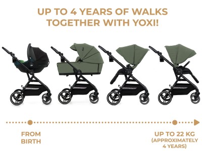 Kinderkraft YOXI 2 in 1 pushchair - Mystic Green | Baby Snooze