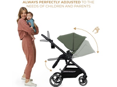 Kinderkraft YOXI 2 in 1 pushchair - Mystic Green | Baby Snooze