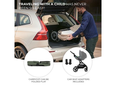 Kinderkraft YOXI 2 in 1 pushchair - Mystic Green | Baby Snooze