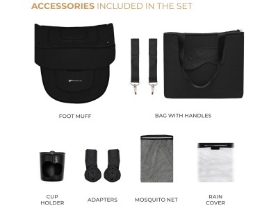 Kinderkraft YOXI 2 in 1 pushchair - Pure Black | Baby Snooze