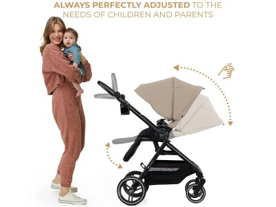 Kinderkraft YOXI 2 in 1 pushchair - Sand Beige | Baby Snooze