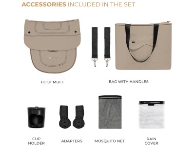 Kinderkraft YOXI 2 in 1 pushchair - Sand Beige | Baby Snooze