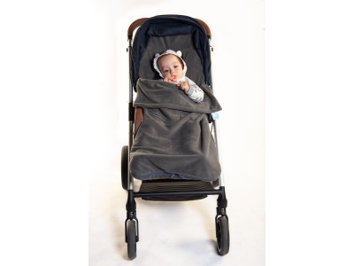 Buggysnuggle Snuggle Fleece - Just Charcoal | Baby Snooze