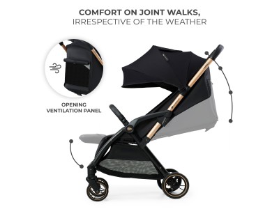 Kinderkraft Apino compact stroller - Black | Baby Snooze