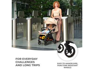 Kinderkraft Apino compact stroller - Beige | Baby Snooze