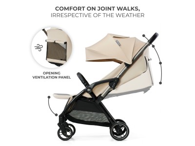 Kinderkraft Apino compact stroller - Beige | Baby Snooze