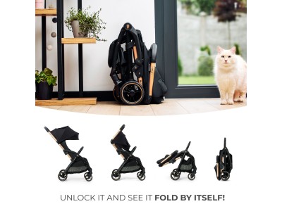 Kinderkraft Apino compact stroller - Grey | Baby Snooze