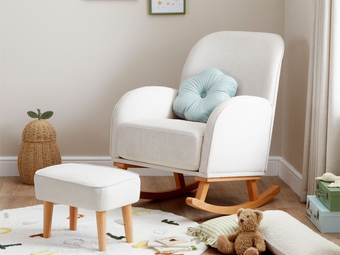 Freya Nursing Chair with Stool - Cream | Babymore