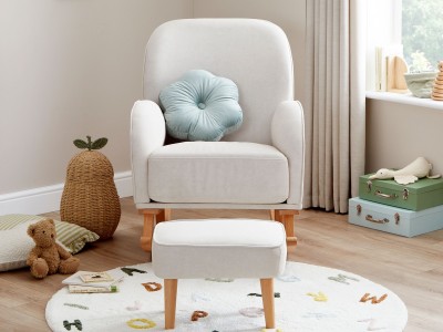 Freya Nursing Chair with Stool - Cream | Babymore