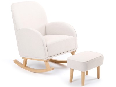 Freya Nursing Chair with Stool - Cream | Babymore